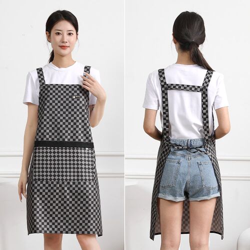 围裙厨房家用做饭防水防油拉链大口袋定制logo时尚工作服餐饮专用