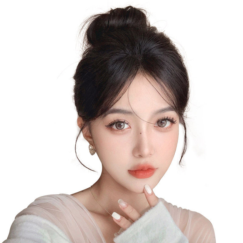浏海假发女胎毛中分鬓角八字浏海两侧隐形自然前额发际线贴假发片