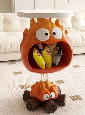 大型轻奢火焰电视柜沙发旁边客厅落地零食架装饰品搬家送礼物摆件