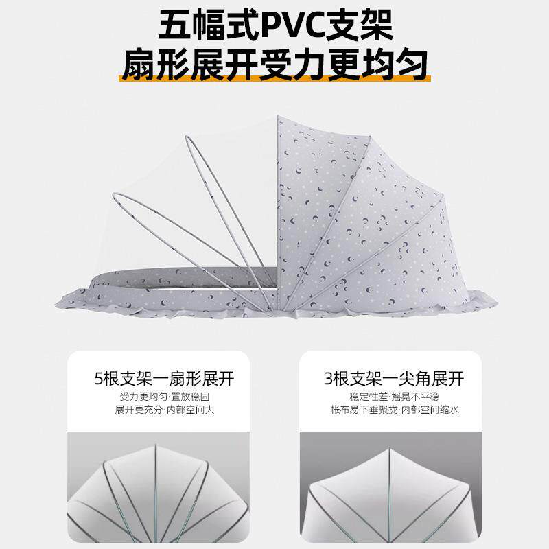 婴儿蚊帐罩宝宝小床全罩式防蚊罩蒙古包儿童可折叠通专用蚊帐遮光