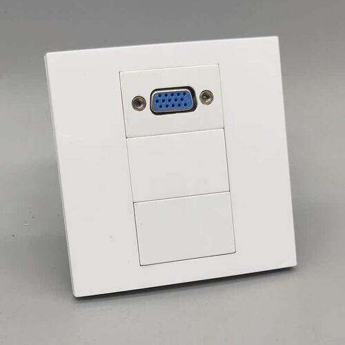 86型中性组装面板 VGA对接 弯头插座 VGA90对接 显示器墙壁插座
