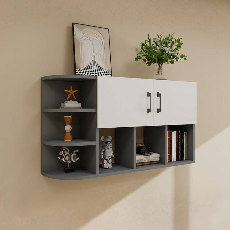 实木壁挂储物柜厨房墙壁柜墙上置物架餐厅吊柜悬挂角架挂墙式书架