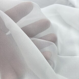 纯色 围巾 连衣裙 黑色 服装 乔其纱 透视 面料 真丝100桑蚕丝