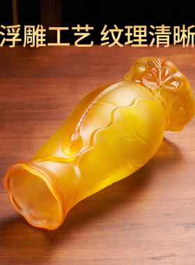 佛堂供佛花瓶琉璃佛前供奉观音摆件装饰供花客厅礼佛插花净水瓶