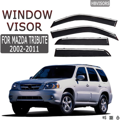 适用于TRIBUTE不锈钢晴雨挡雨板雨眉侧窗导流板Window visor