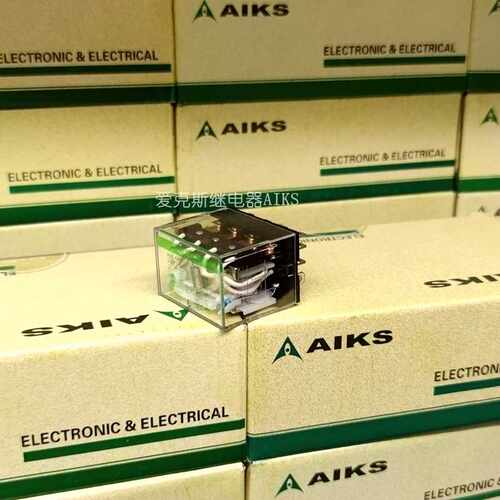 原装AIKS爱克斯继电器ARL4F-L DC24V 14脚10A四开四闭带灯