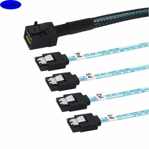 MINI SAS HD 8643转4X SATA 7P母服务器机内高速连接线束