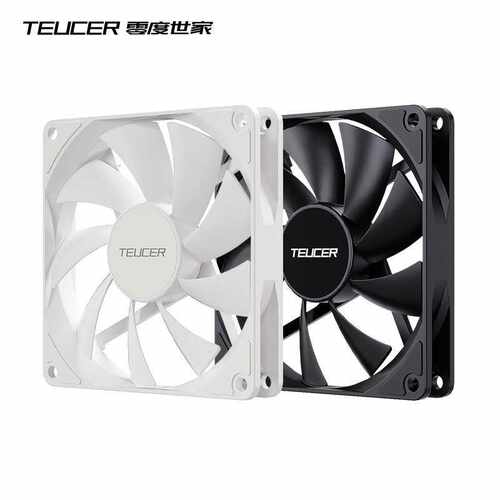 TEUCER 9015薄扇台式电脑机箱9cm风扇黑色9015温控CPU散热器