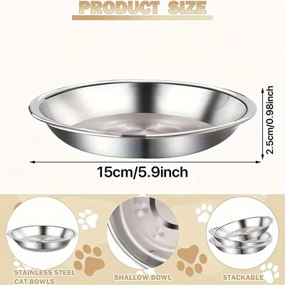 秋季 Bowls Feeders 钢制猫碗防滑宠物喂食器