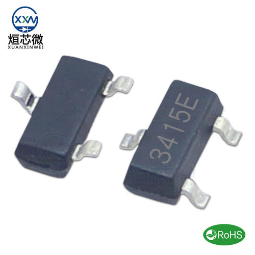 AO3415E SOT-23 -5A/-20V XXW3415E 带ESD保护 P沟道场效应MOS管