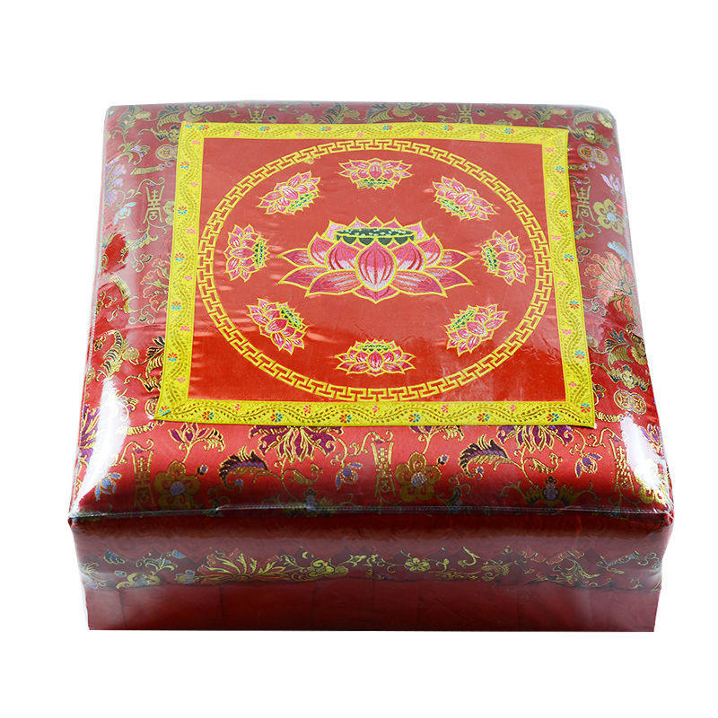 寺庙莲花拜垫拜凳家用佛堂跪垫禅垫打坐垫方形加厚跪凳拜佛凳拜蹲