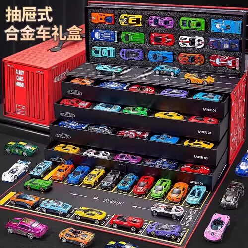 合金汽车玩具模型仿真赛车模型小汽车耐摔停车场礼物jd