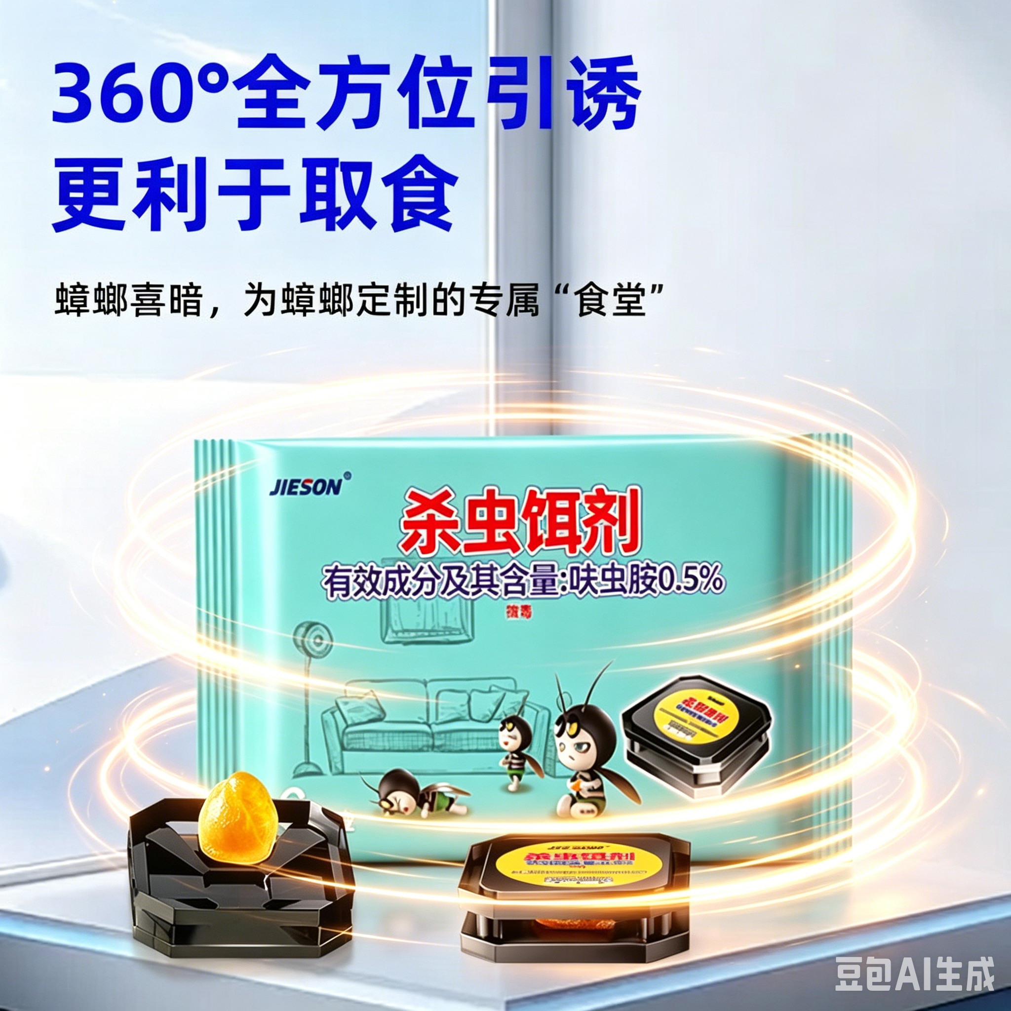 蟑螂药全一窝端家用室内厨房强力灭杀蟑胶饵剂神zy3