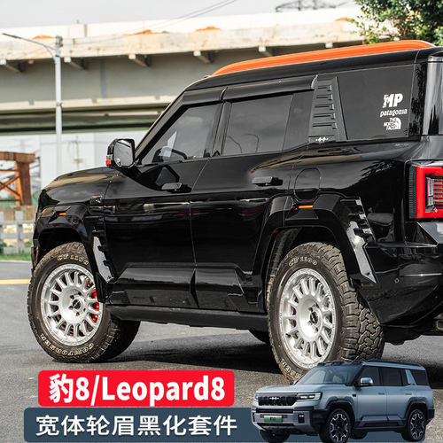 适用方程豹8宽体轮眉套件门板装饰罩宽体防刮包围Leopard8外观件