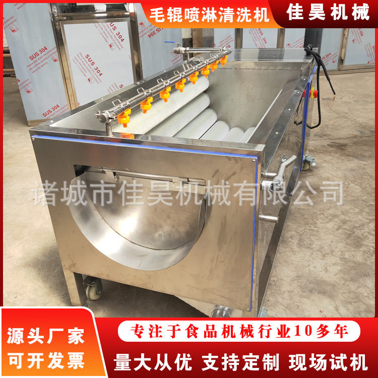 全自动毛刷清洗机 土豆去皮高压清洗机萝卜清洗机自动蔬菜洗菜机图片