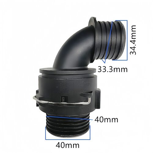 NW32接头38MM弯头冷却水管接头外径约40mm 塑料黑色暖风管阴接头