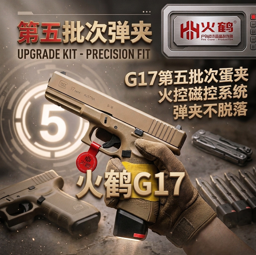 全新批次火鹤G17金滑格洛克电手电动连发模型发射器玩具枪男孩科