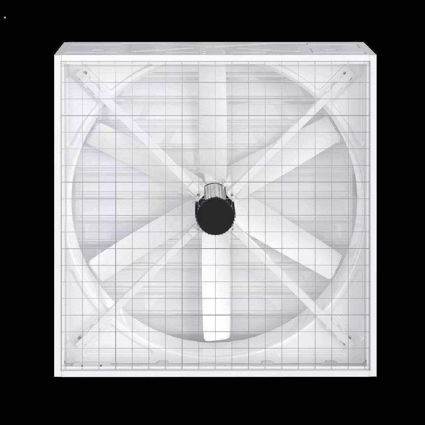 方型玻璃纤维负压直连通风机防腐工业畜牧养殖专用排风扇大功率换