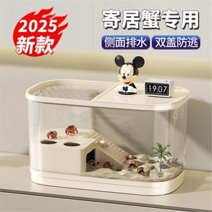 寄居蟹饲养箱小型豪华别墅螃蟹相守蟹专用生态龟缸爬台养乌龟套装