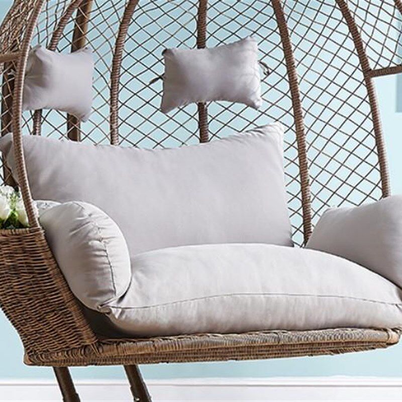 沙发式新款靠垫吊蓝鸟巢坐垫双人摇篮藤椅吊床千秋吊椅加厚坐垫