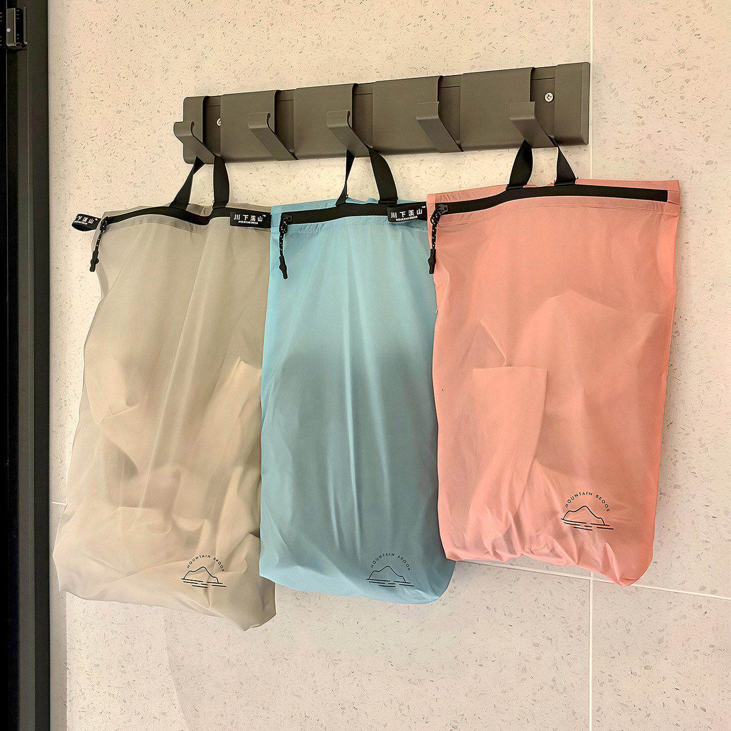 旅行衣物收纳袋防水可折叠便携酒店洗澡换洗衣物整理袋浴室挂衣袋