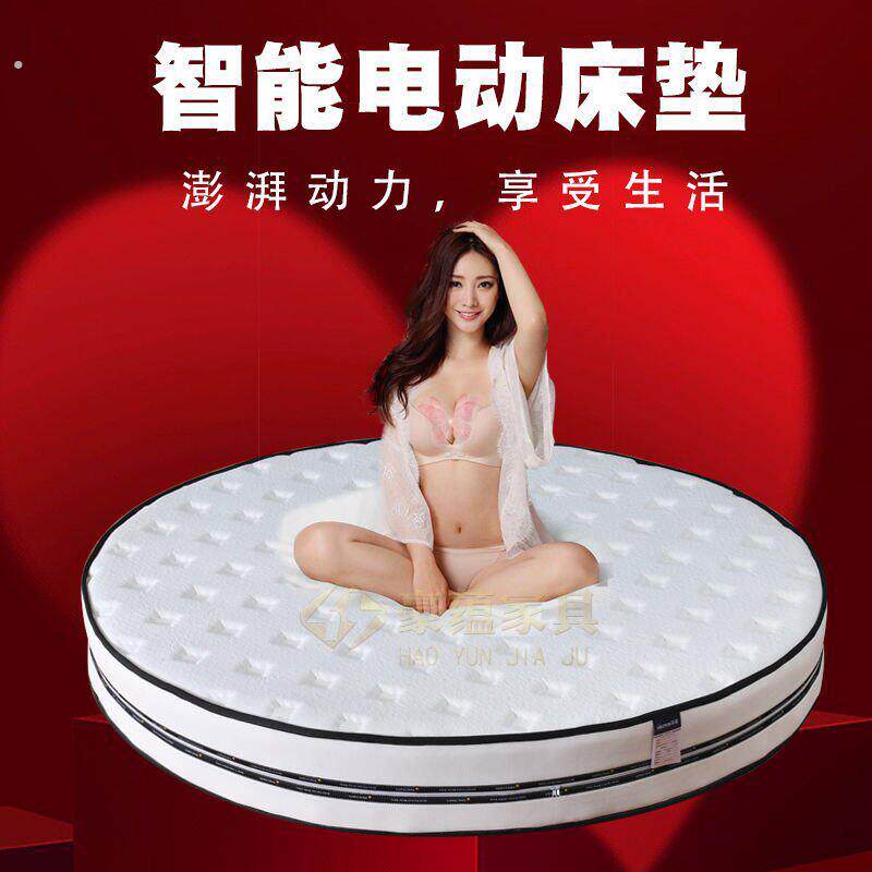 多功能智能情侣电动床垫酒店民宿圆形电动床遥控震动按摩助力床垫