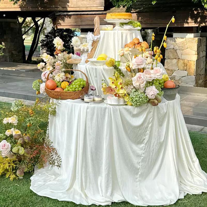 婚礼铁艺道具三层甜品台蛋糕架婚庆多层圆形桌生日派对布置甜厂家