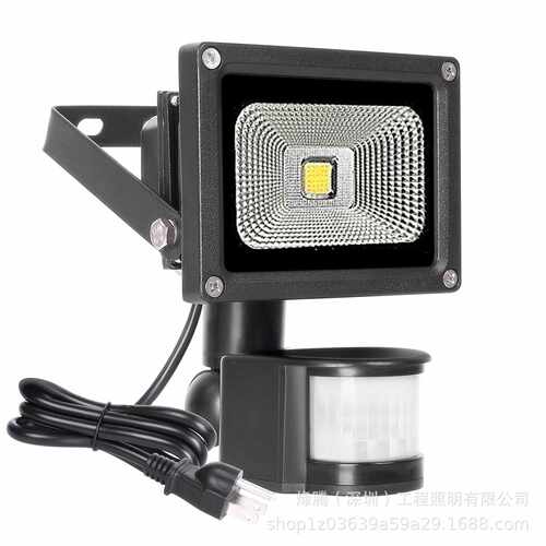 led感应投光灯人体感应投光灯防水户外灯泛光灯10W 20wled投光灯