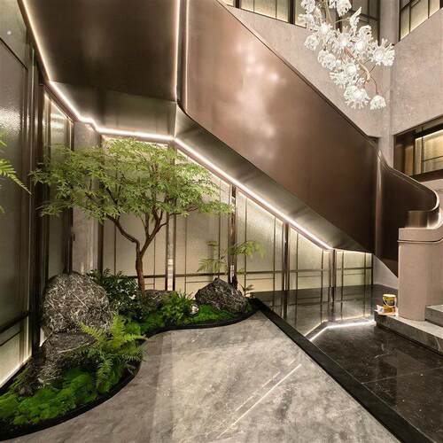 彷真绿色植物大型枫树鸡爪槭彷真树造景室内酒店橱窗装饰假树彷生