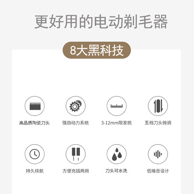 博美犬剃毛器大型犬给狗狗电动推子宠物店专用狗长毛推剪剃刀套器