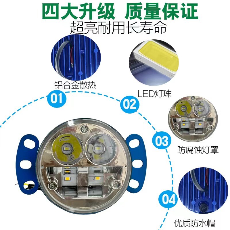霸龙507前雾灯总成超亮LED乘龙609m5m7老m3天锦霸龙406凯普特雾灯