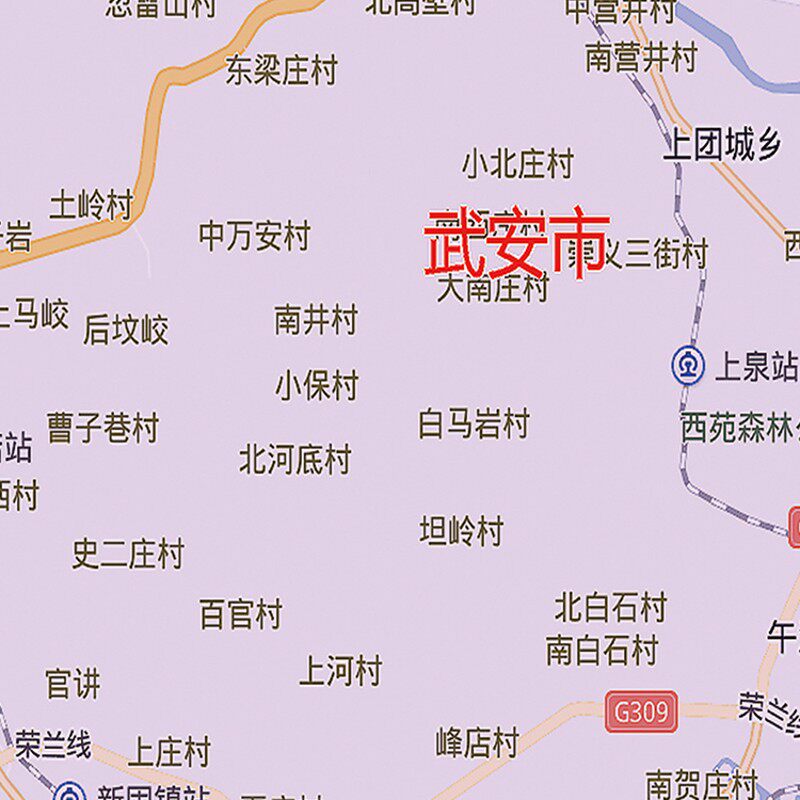 2021新款邯郸市地图贴图办公室挂图高清防水墙壁贴超大装饰画定制