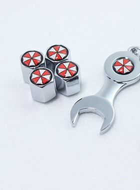 生化危机汽车气门嘴帽车胎气嘴盖装饰带扳手车标车轮胎防盗汽门嘴