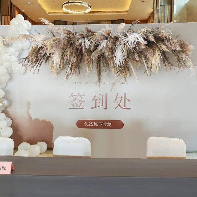 复古美陈壁挂花排店铺橱窗门楣装饰插花活动背景板布置道具花卉