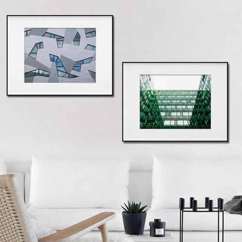 网红摄影挂画建筑简约客厅装饰画软装酒店餐厅轻奢走廊软装