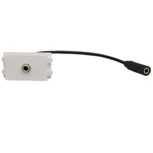 128型耳机带线模块3.5mm耳机口母对母带线插座延长线AV直插音频插