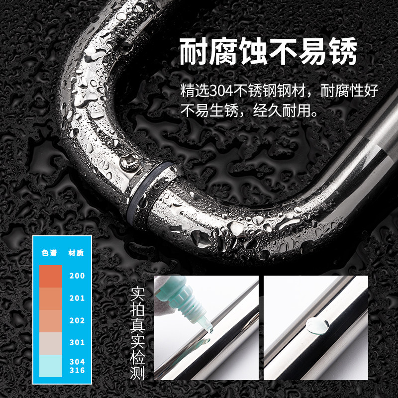 顶谷304不锈钢卫生间玻璃门大拉手浴室门把手淋浴房推拉移门握把