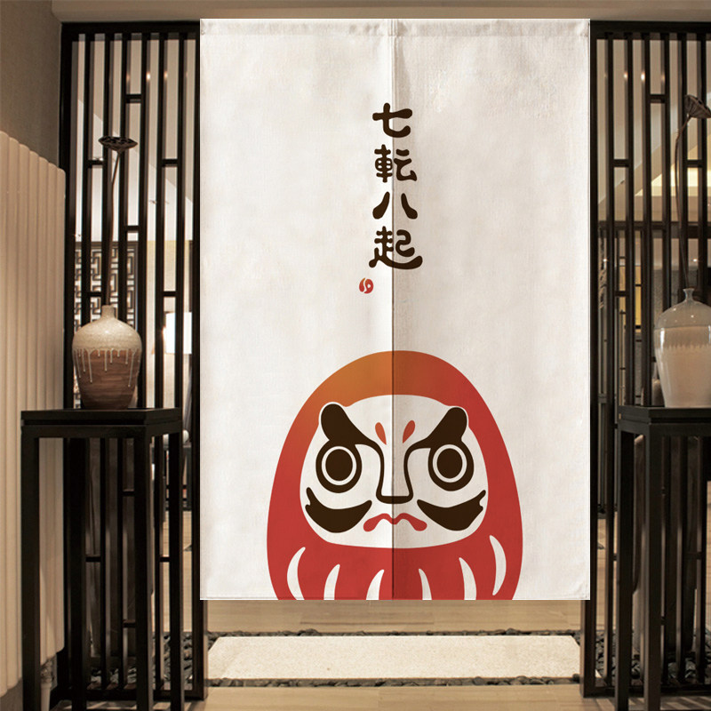 日式布艺门帘客制化 厨房半截隔断帘 卫生间布质门帘 客厅隔间帘