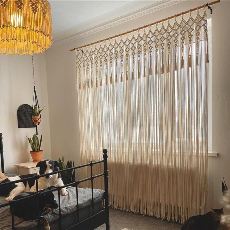多款手工编织棉绳挂毯门帘北欧窗帘隔断帘 波西米亚家居装饰