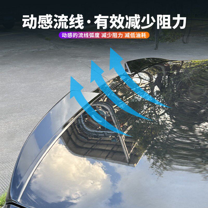 适用于19-26款奥迪A6L尾翼改装C8外观装饰黑光包碳纤维升级配件