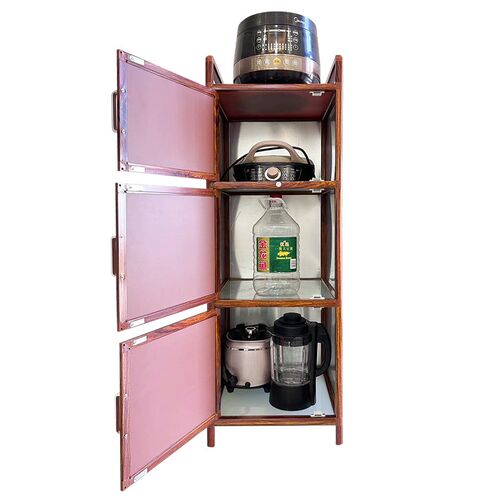 铝合金小柜子多层储物柜家用厨房置物柜阳台收纳柜餐边柜置物架