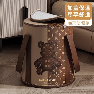 保温泡脚桶高深过小腿宿舍足浴神器 可折叠泡脚袋洗脚盆家用便携式