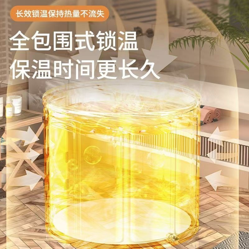 大嘴猫特大号泡澡桶成人洗澡桶加厚保温沐浴桶可折叠浴桶小户型