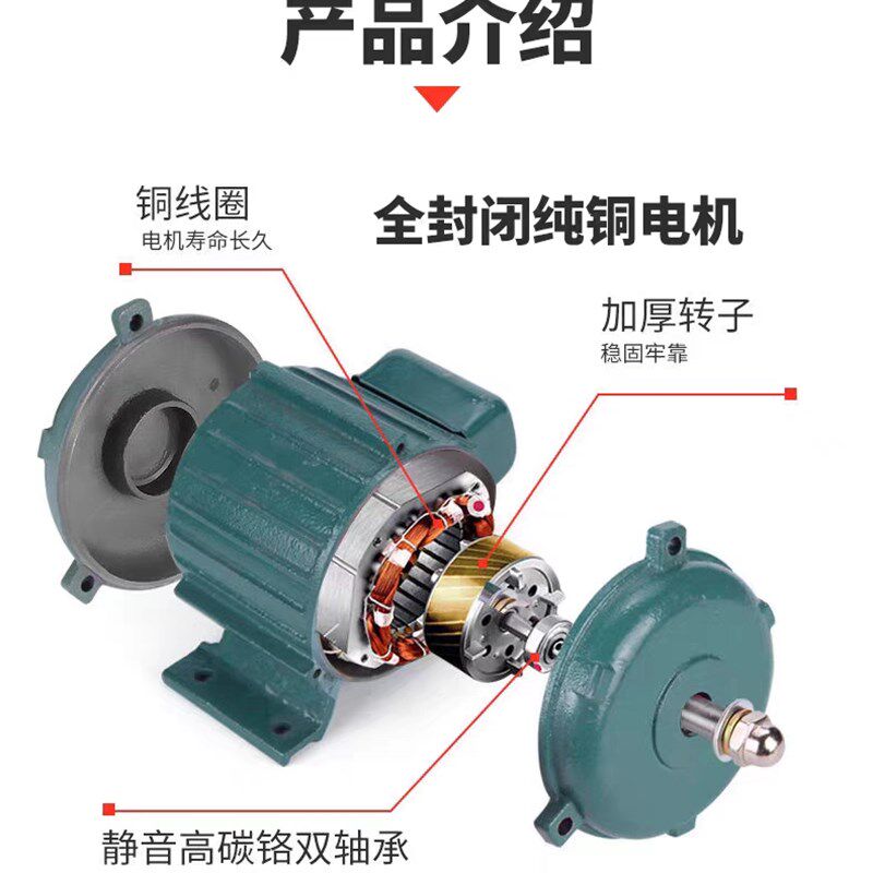 纯铜电机管道式大功率风机厨房排烟机室内换气扇排工地排尘排气扇
