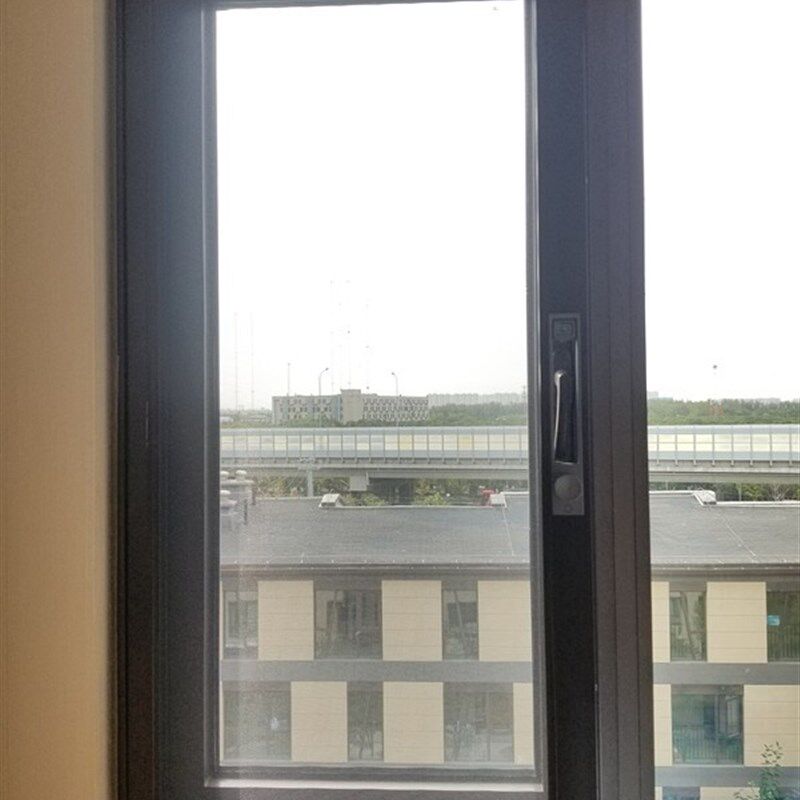 意美达内装可拆洗滑盖金刚网纱窗 不锈钢窗纱 咖色儿童防护落地窗