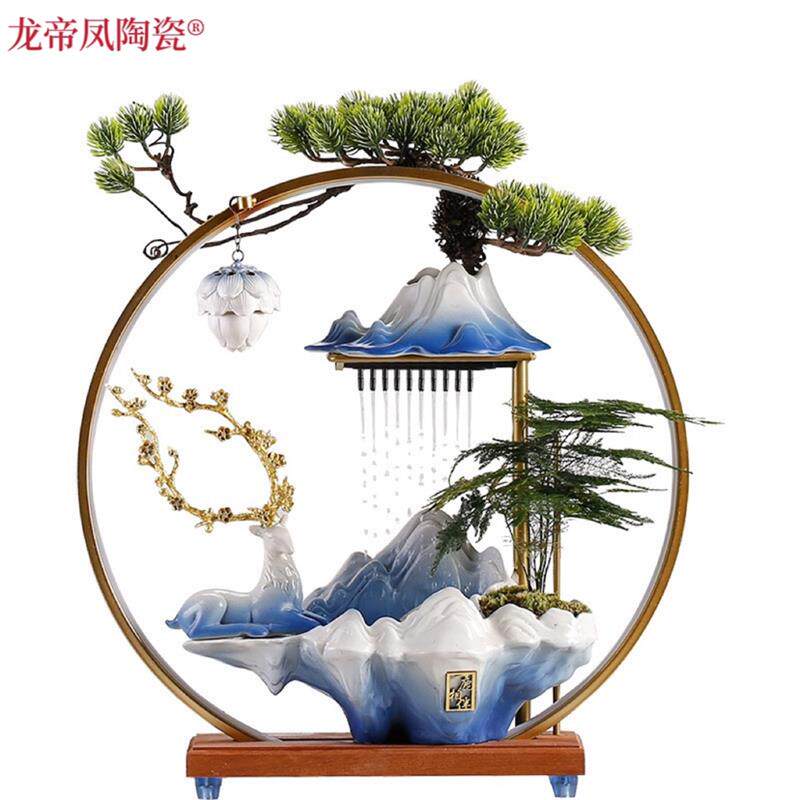 八年老店新品冲量新中式创意流水生财摆件循环水客厅办公室桌面装