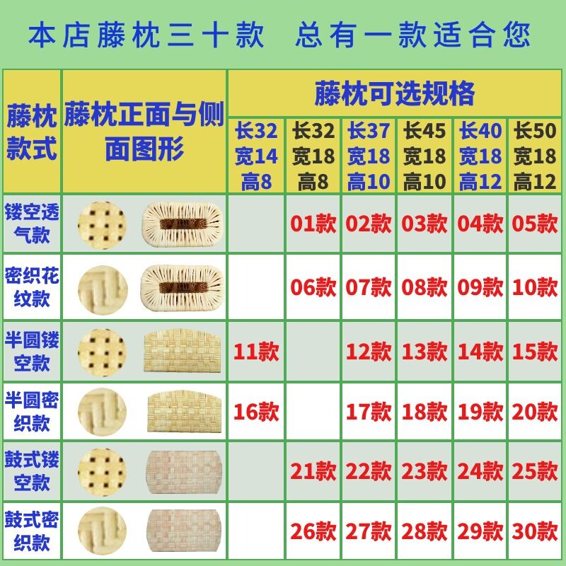 密织印尼凉枕汗蒸颈椎枕夏季枕头天然藤手编舒适单人枕竹木透气枕