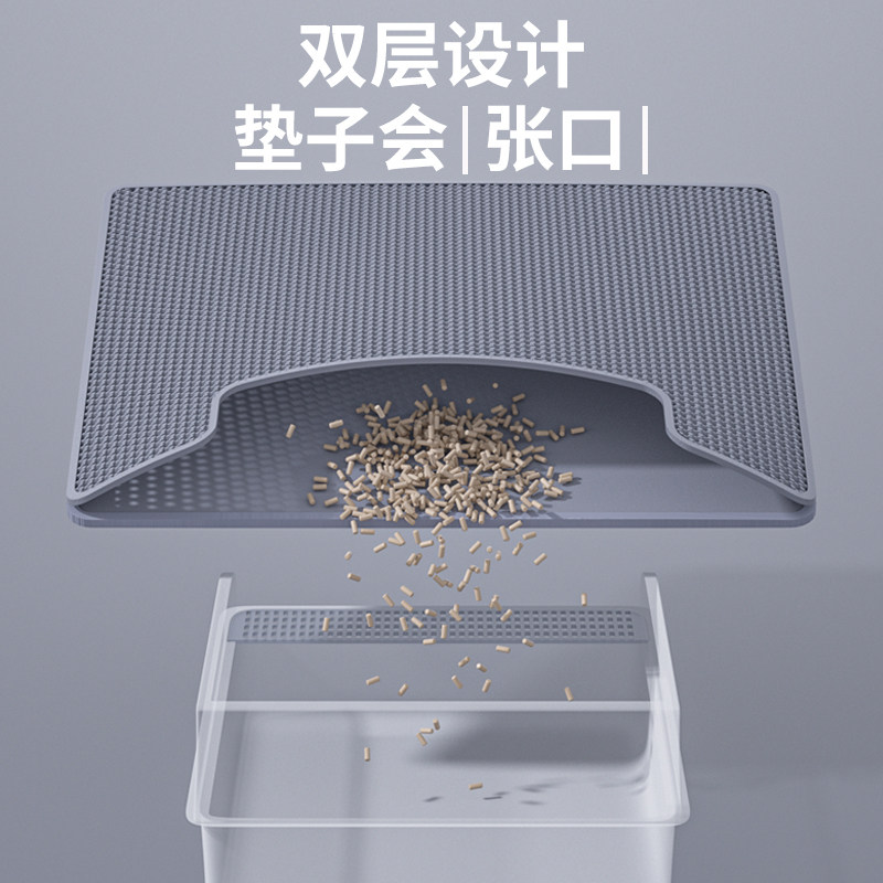 猫砂垫防带出超大猫砂盆防外溅垫子双层过滤控砂落漏沙猫脚垫用品