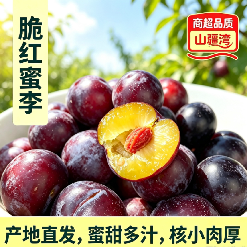 山疆湾汶川脆红李3斤秒杀