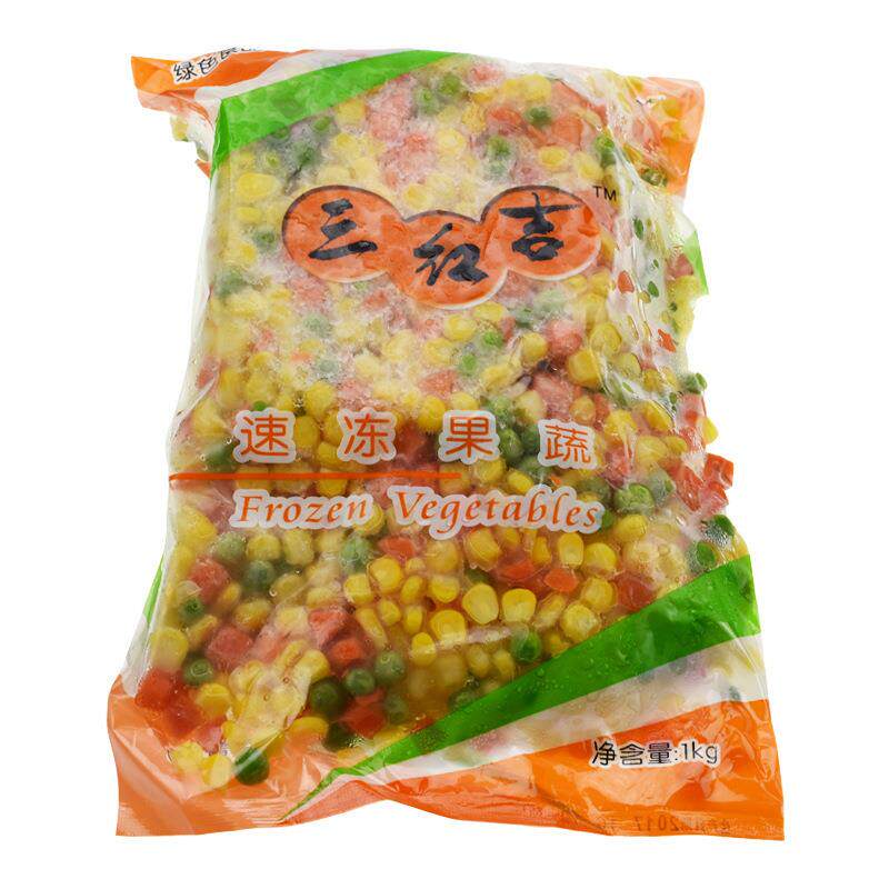 自电子全称重速冻混合太川秤蔬菜粒动包装机 速冻什锦三色杂菜装